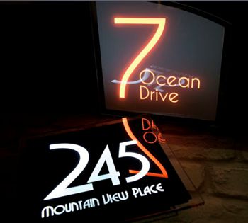 The Sirius 215 high quality high resolution premium LED illuminated house sign.