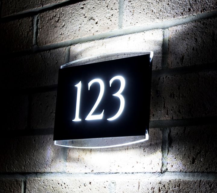 Horizon Custom LED Back and Edge Lit House Number or Name Sign